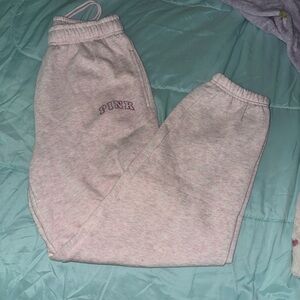 PINK Victoria's Secret woven petal pink shine Joggers